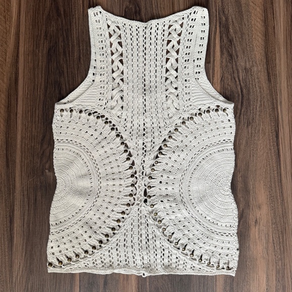 Anthropologie One Girl Who Cream Crochet Sweater - Picture 2 of 10